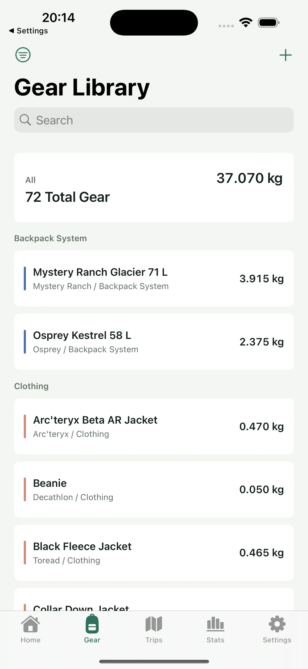HikerKit 2.0 English interface — Full library: 72 records