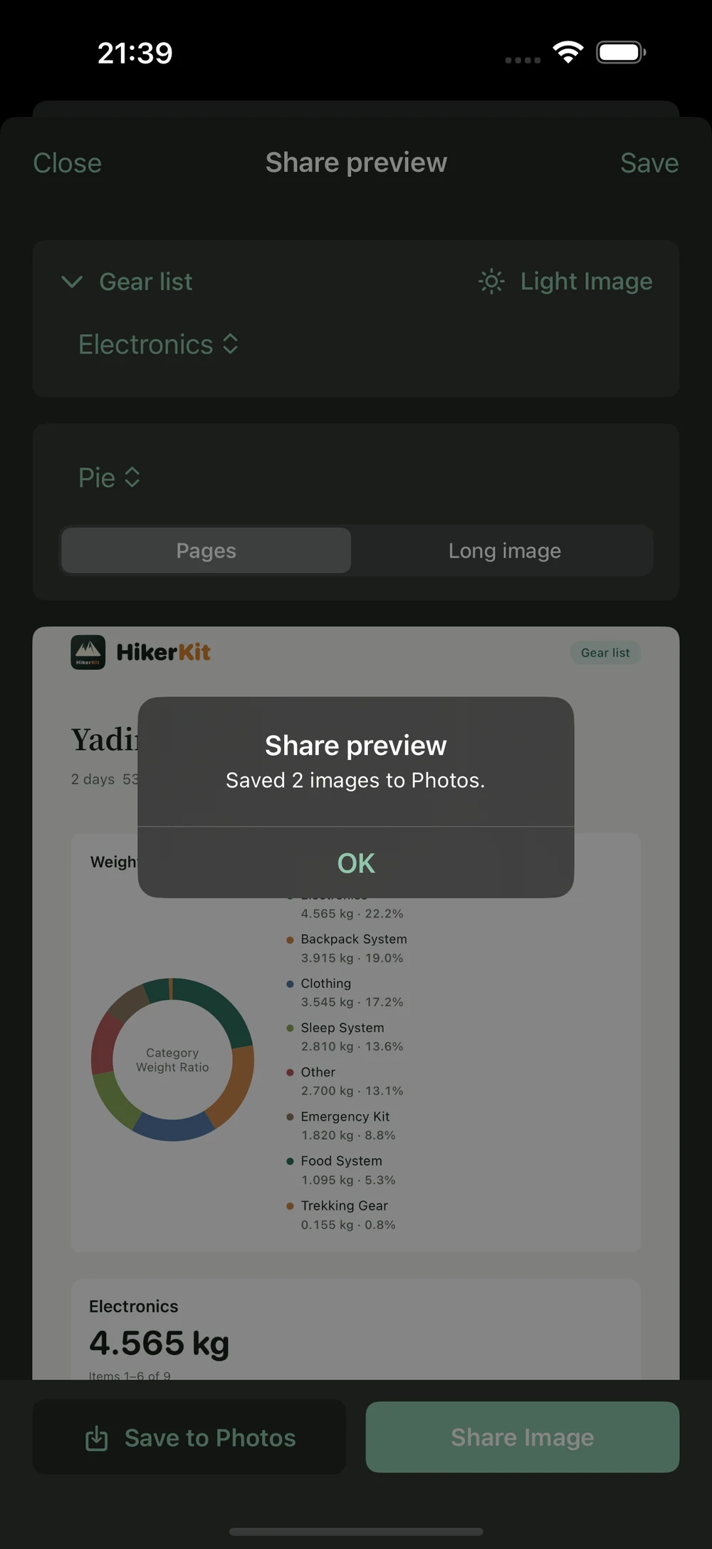 HikerKit 2.0 English interface — Photos: 2 images saved